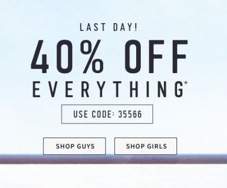 Hollister Co 40 Off Everything Free Shipping Until Apr 9