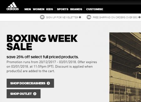 adidas boxing week sale