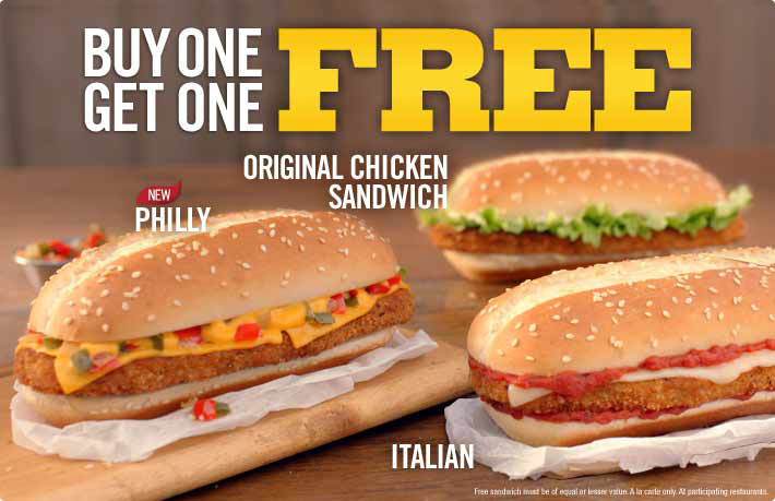 Burger King Buy One Chicken Sandwich, Get One Free (Until Feb 17)