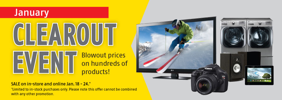 Future Shop January Clearout Event Extended- Blowout Prices on Hundreds of Products (Jan 18-24)