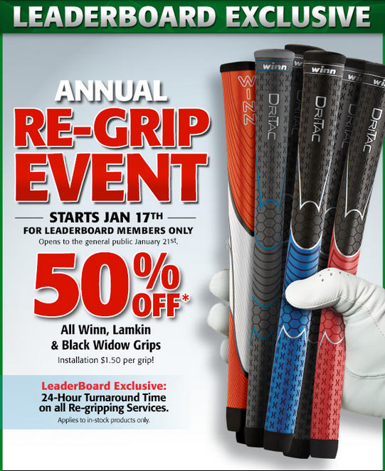 Golf Town Annual 50 Off Re-Grip Event