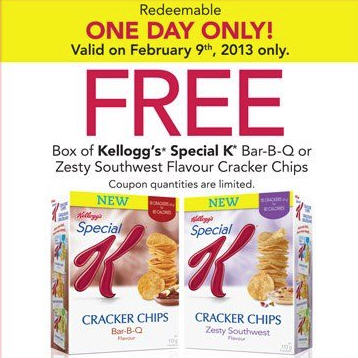 WebSaver FREE Box of Special K Cracker Chip Coupon