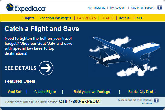 Expedia Seat Sale