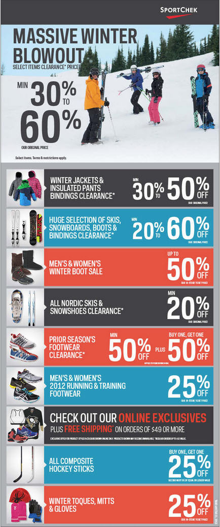 Sport Chek Massive Winter Blowout Sale - Final Week (Until Feb 11)