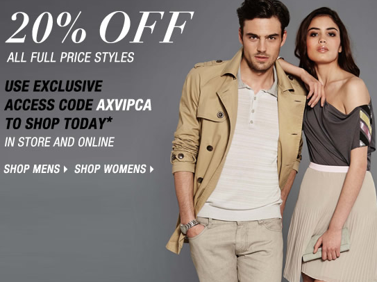 Armani Exchange 20 Off All Full Price Styles