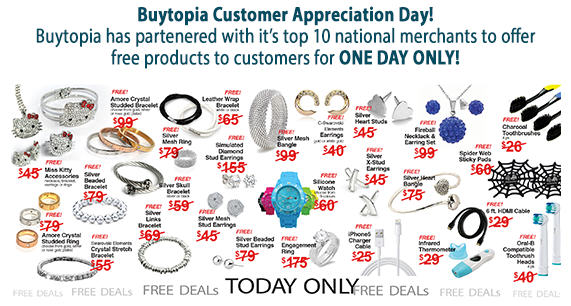 Buytopia Free Deal Day! Get 20+ Deals for Free (March 6 Only)