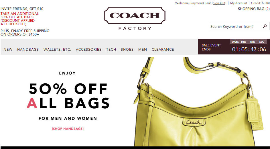 Coach Factory Online Store - Extra 50 Off All Bags
