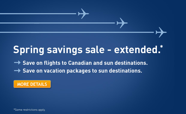 WestJet Spring Savings Sale Extended