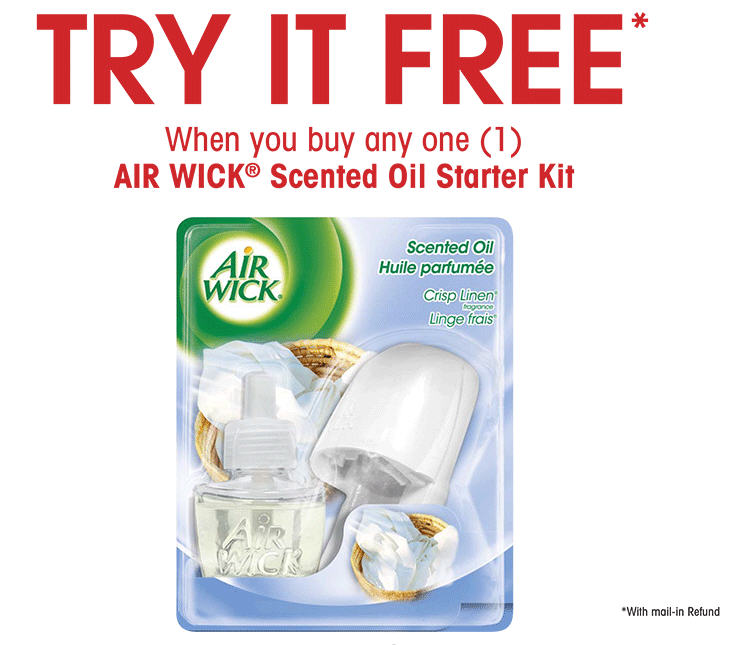 Air Wick FREE Scented Oil Starter Kit Mail-In Refund Form (Until July 31)