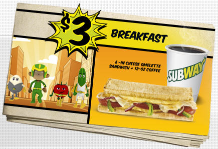 Subway $3 Breakfast Sale