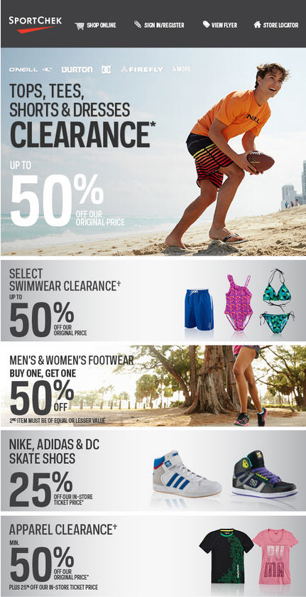 Sport Chek Final Summer Blowout - Save up to 50 Off (July 23 - Aug 5)