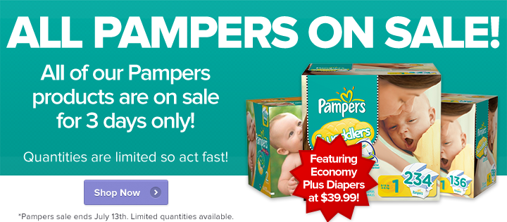 Well All Pampers on Sale (Until July 13)
