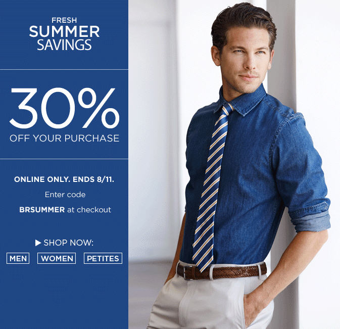 Banana Republic 30 Off Online Purchase (Aug 9-11)
