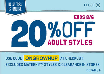 Old Navy 20 Off Adult Styles (Until Aug 6)