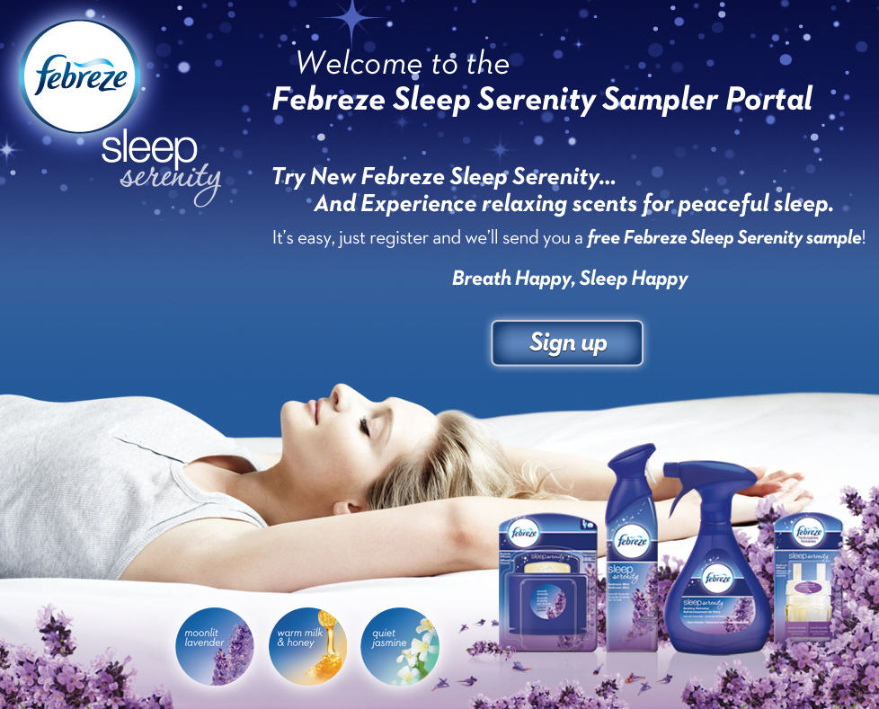 Febreze FREE Sample of Sleep Serenity