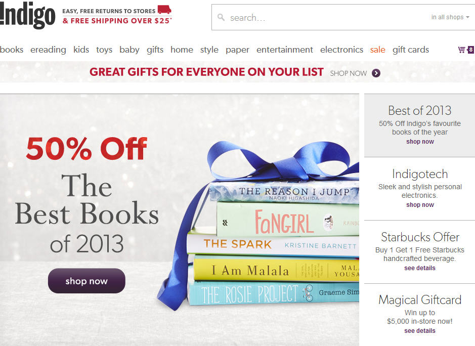 Chapters Indigo Extra $5 Off Promo Code + Free Shipping Pic