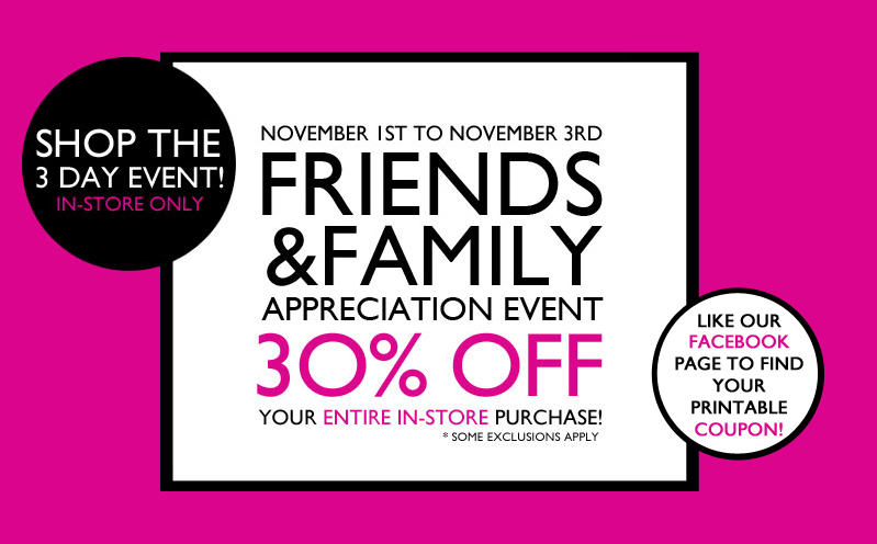 Nine West Friends & Family Sale - 30 Off Entire In-Store Purchase (Nov 1-3)
