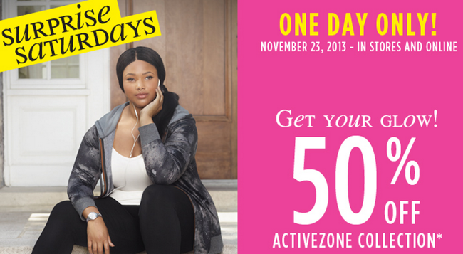 Penningtons Surprise Saturday Sale - 50 Off Activezone Collection (Nov 23 Only)