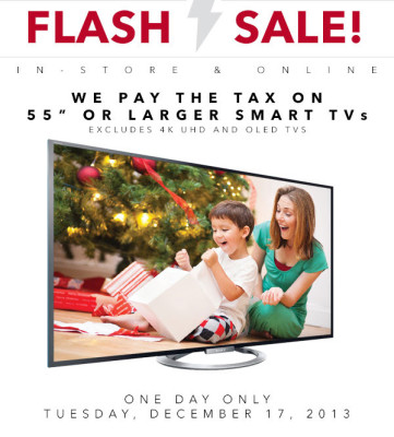 Best Buy Flash Sale - 1-Day TV Sale (Dec 17)