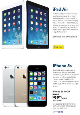 Best Buy Save up to $50 on iPads & iPhone 5s for $99 (Dec 9)