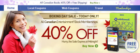 Entertainment Boxing Day - All Canadian Books 40 Off + Free Shipping (Dec 26 Only)