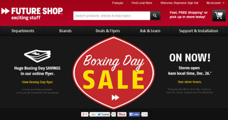 Future Shop Boxing Day Sale on Now!