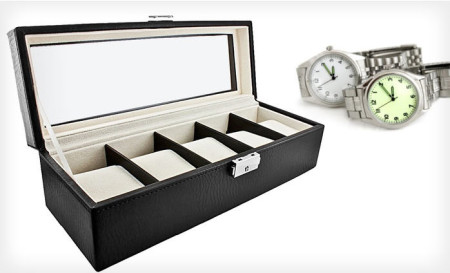 Luxury 5-Watch Storage Case