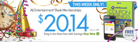 Entertainment Happy New Year Sale - All Coupon Books only $20.14 + Free Shipping (Jan 1-6)