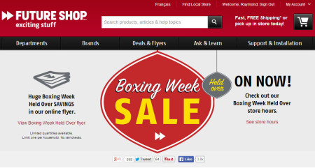 Future Shop Boxing Week Sale Held Over (Until Jan 9)