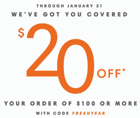 Joe Fresh $20 Off $100 Purchase (Until Jan 21)