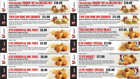 KFC New Printable Coupons (Until Mar 2)