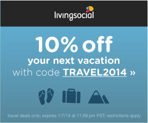 LivingSocial 10 Off Travel Deals Promo Code (Jan 3-7)