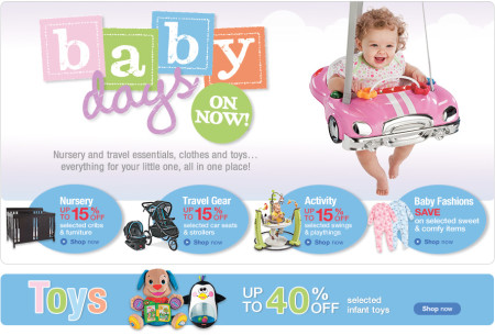 Sears Baby Days - Save up to 40 Off