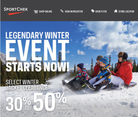 Sport Chek Legendary Winter Event (Save up to 60 Off)