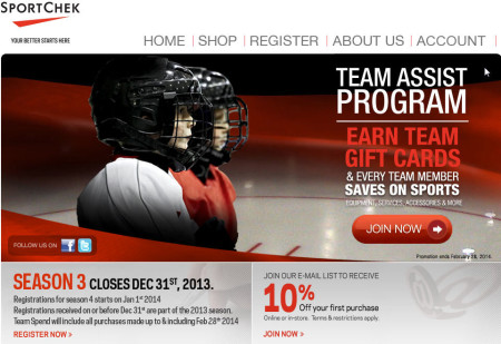 SportChek Team Assist Program Season 4 - Lots of FREE Coupons