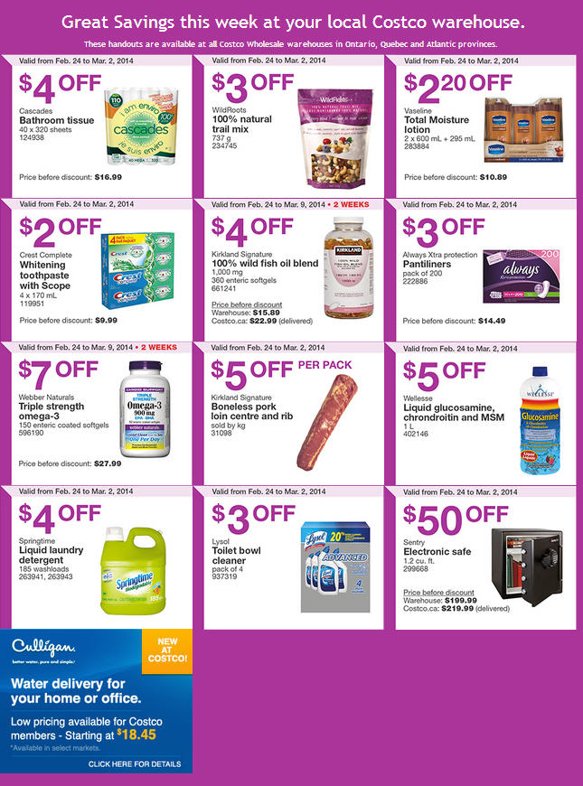 Costco Weekly Handout Instant Savings Coupons East (Feb 24 - Mar 2)