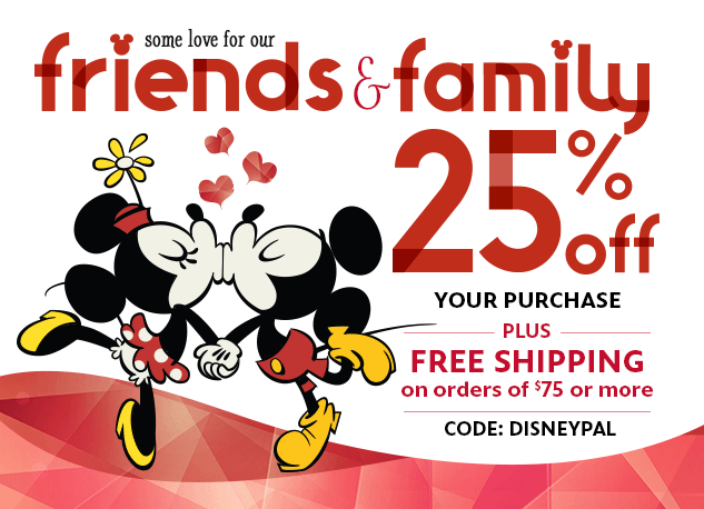 Disney Store Friends & Family Sale - 25 Off Your Purchase (Feb 13-17)