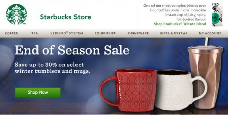 Starbucks Store End of Season Sale - Save up to 30 Off Winter Tumblers and Mugs