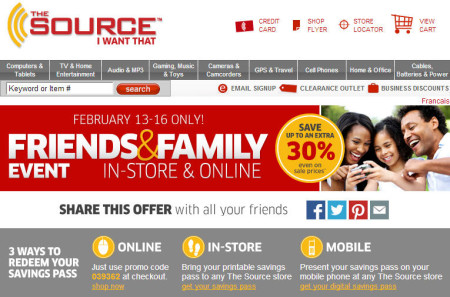 The Source Friends & Family Sale - Save up to an Extra 30 Off (Feb 13-16)