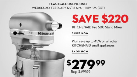 TheBay Flash Sale - 45 Off KitchenAid Small Appliances (Feb 12)