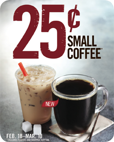 Burger King 25 for Small Coffee (Until Mar 10)