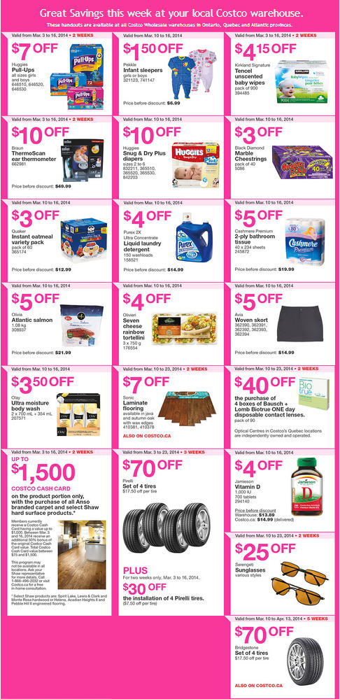 Costco Weekly Handout Instant Savings Coupons East (Mar 10-16)