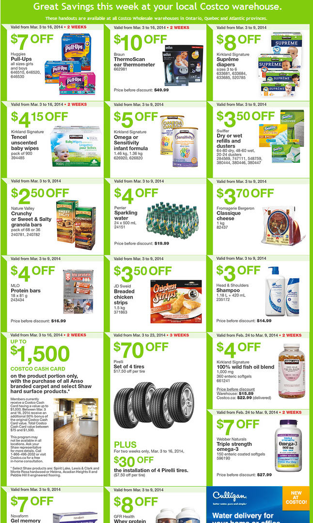 Costco Weekly Handout Instant Savings Coupons East (Mar 3-9)