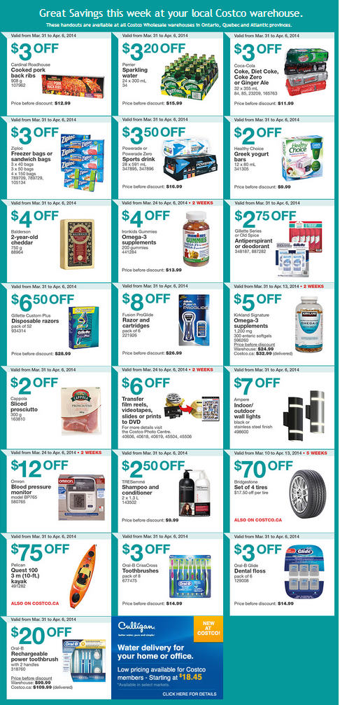 Costco Weekly Handout Instant Savings Coupons East (Mar 31 - Apr 6)