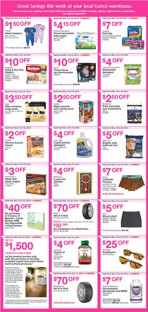 Costco Weekly Handout Instant Savings Coupons West (Mar 10-16)