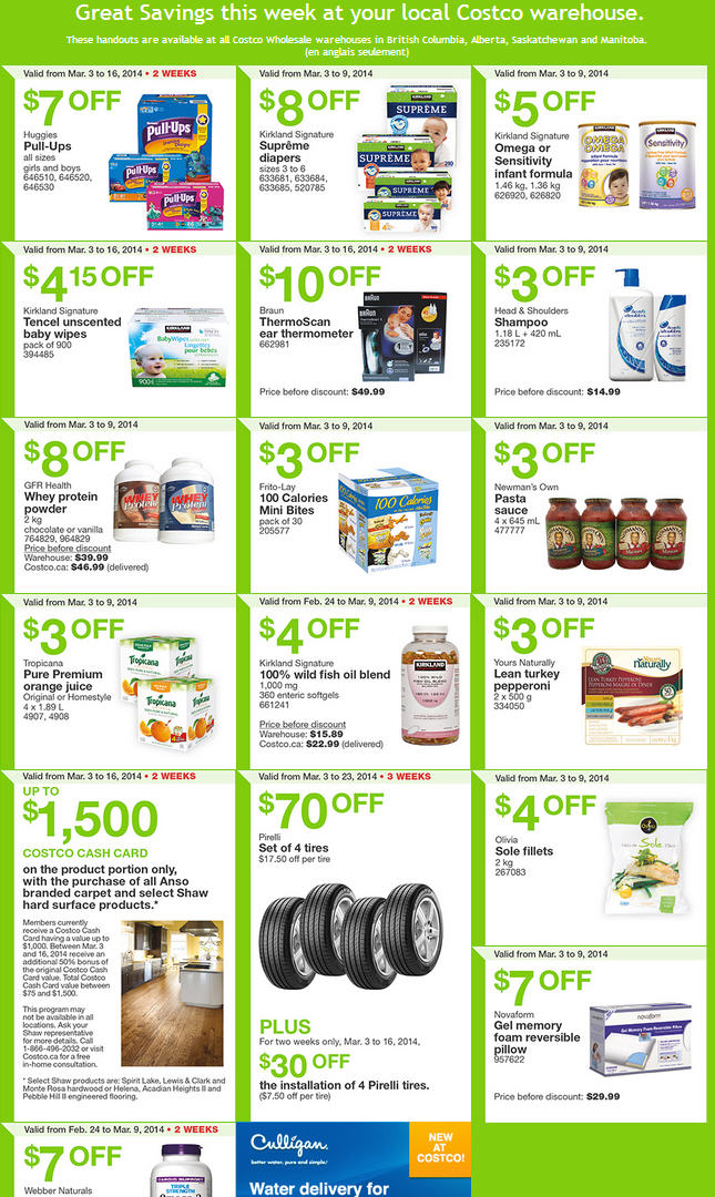 Costco Weekly Handout Instant Savings Coupons West (Mar 3-9)