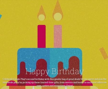 Google Play Store 2nd Birthday - Download FREE Apps and Deals