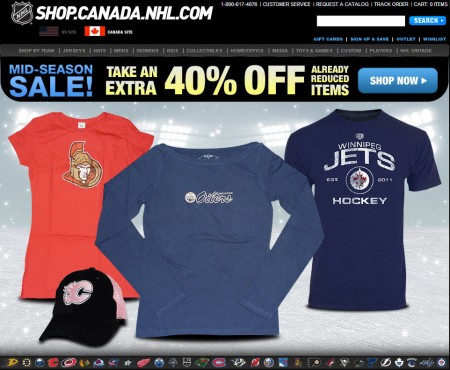 NHL Shop Mid-Season Sale - Extra 40 Off Sale Items