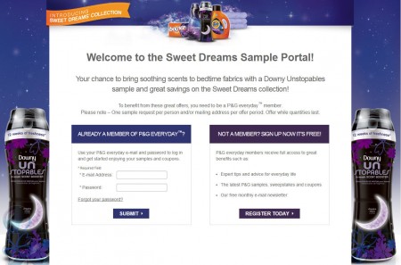 P&G Sweet Dreams Sample Portal - FREE Samples and Coupon Booklet