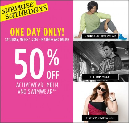 Penningtons 1-Day Only - 50 Off Activewear, MBLM and Swimwear (Mar 1)